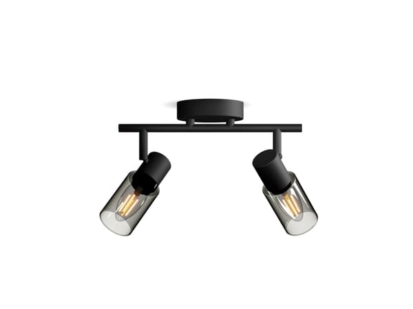 Philips 8720169299290, Spotlight på skinne, E14, 2 ampuller, LED, 220-240 V, Sort Sort