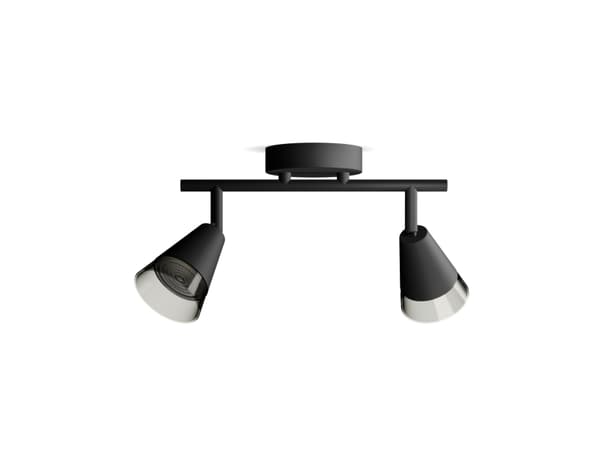 Philips 8720169299993, Spotlight på skinne, GU10, 2 ampuller, LED, 220-240 V, Sort