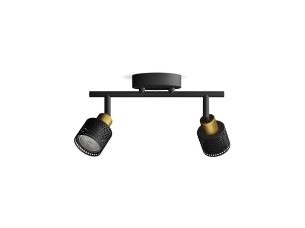 Philips 8720169300095, Skena för spotlight, GU10, 2 lampor, LED, 220-240 V, Svart, mässing