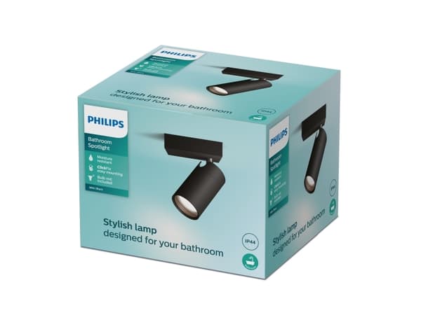 Philips 8720169298972, Skena för spotlight, GU10, 1 lampor, LED, 220-240 V, Svart