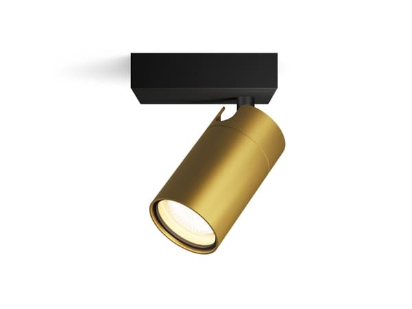 SPOTLIGHT IDRIS SPOT 5W GU10 IP44 Sort, Messing