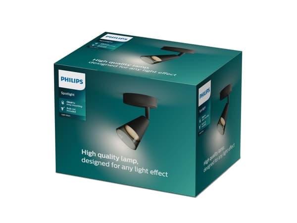 Philips 8720169299979, Skena för spotlight, GU10, 1 lampor, LED, 220-240 V, Svart