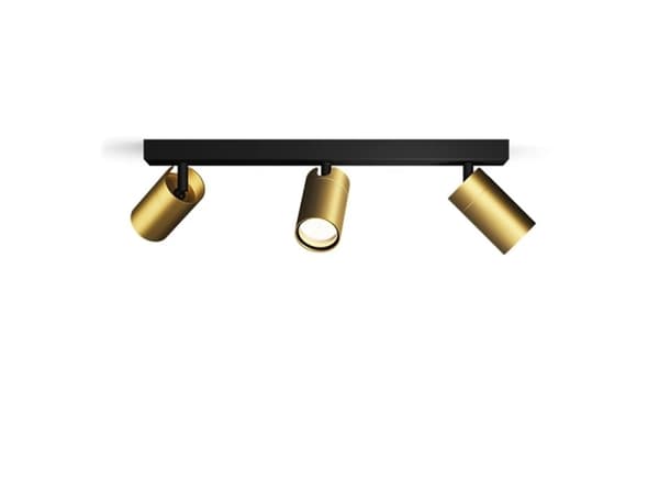 Philips 8720169299214, Spotlight på skinne, GU10, 3 ampuller, LED, 220-240 V, Sort, Messing