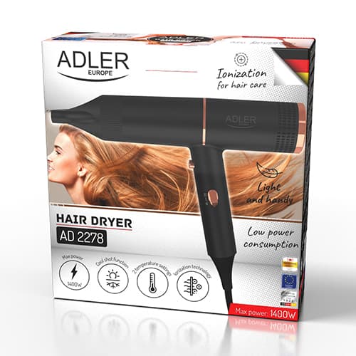 AD 2278 Hårtørrer - let og handy