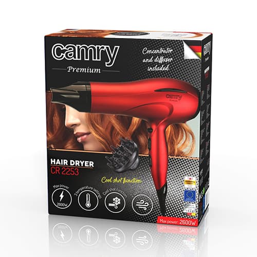 CR 2253 2400W Hårtørrer + Diffuser