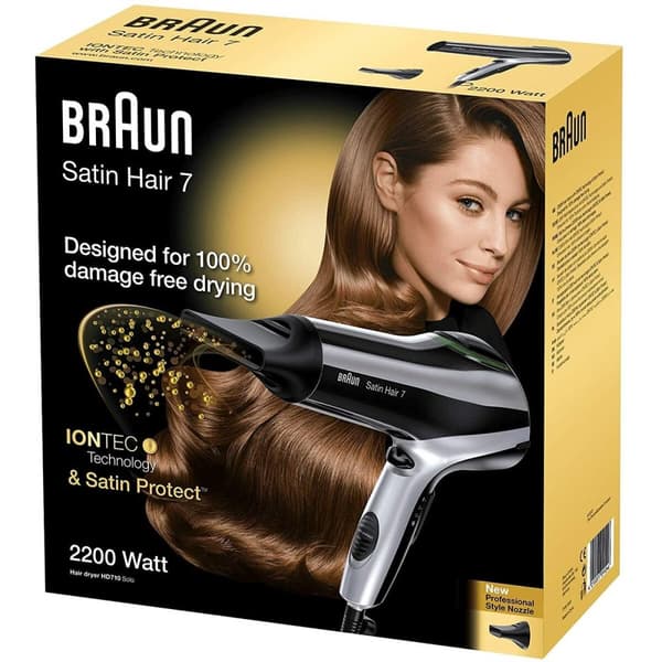 Hårtork Braun Satin Hair 7 HD710 Svart 2200 W Jonisk