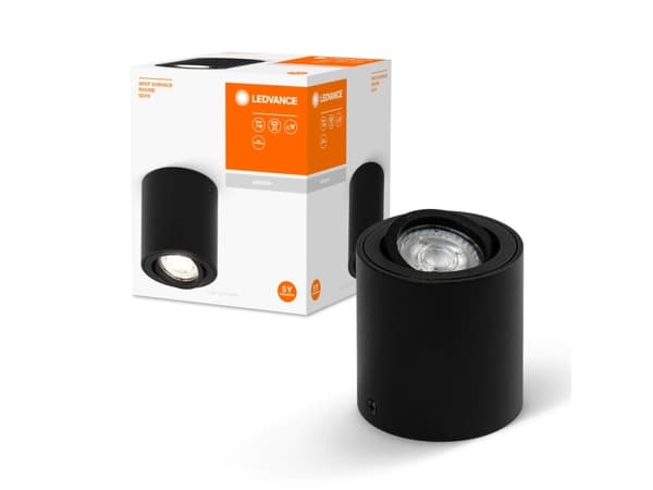 LEDVANCE Surface spot, Utanpåliggande spotlight, GU10, 1 lampor, 220 - 240 V, Svart