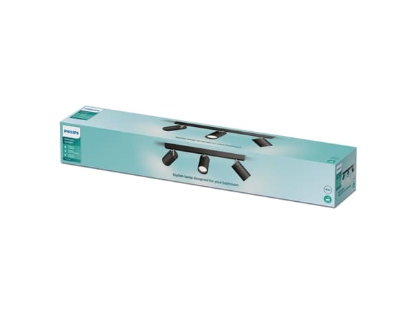 Philips 8720169299016, Skena för spotlight, GU10, 3 lampor, LED, 220-240 V, Svart