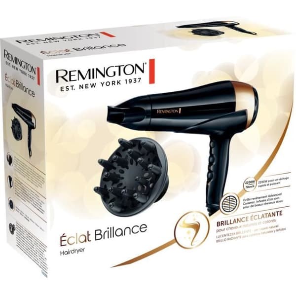 Remington D6098 Hårtork - 2200W Ionic - Glans naturligt och färgat hår