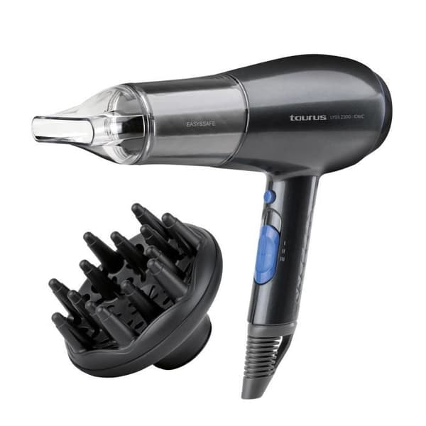 Hårtork - TAURUS - Lyss 2300 Ionic - 2200W - 2 hastigheter - 3 temperaturer