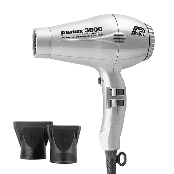 PARLUX Hårtork - 3800 Ionic Eco Friendly - Luftflöde 75 m3/h - 2100 W - Silver