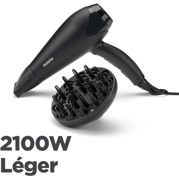 Hårtork - BaByliss - D563DE Power Dry 2100 - Lätt och kompakt design