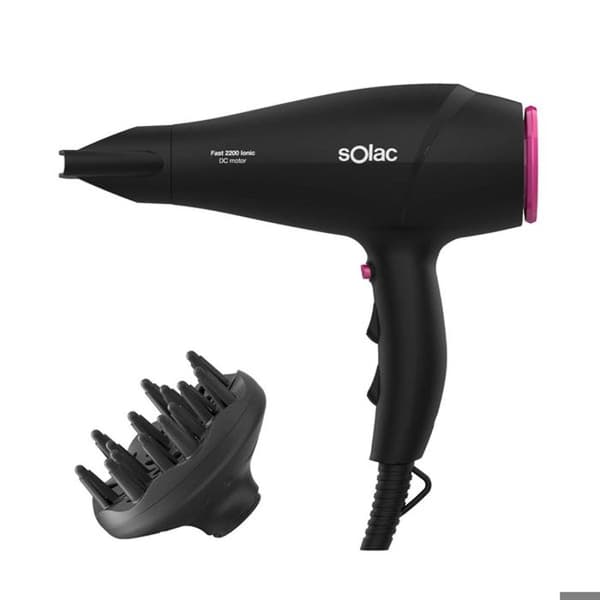 Hårfön - Onique - SH7083 - 2200W - 2 hastigheter - 3 temperaturer Svart