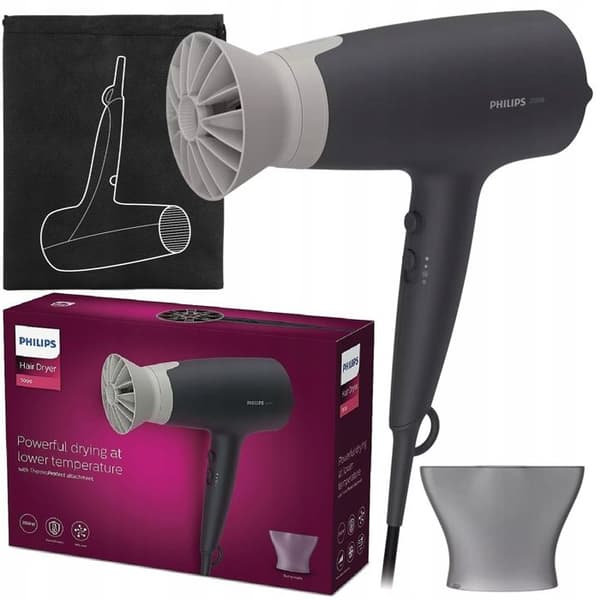 Hårfön - Philips - BHD351/10 - 2100 watt - 6 temperaturer - Fodral inkluderat