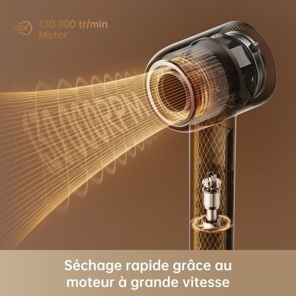 Höghastighetsfön - DREAME - Hair Miracle - Med 5 tips för professionell föning - Lågt ljud - 1600W