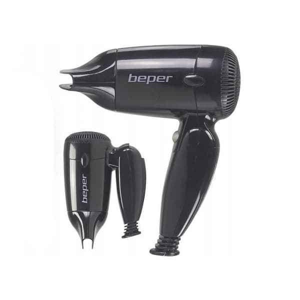 Resehårföner - Svart - 1200W - Hårvård &amp; styling - GENERIC