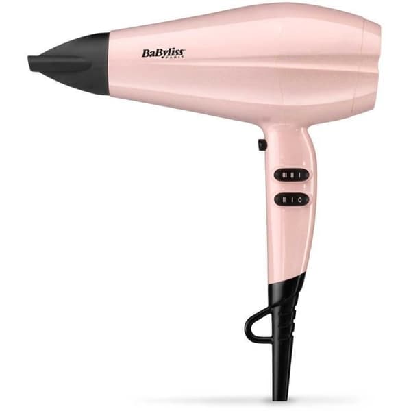 BABYLISS 5337PRE Rose Blush 2200W hårtork - DC-motor - 3 temperaturer, 2 hastigheter - Kall luft Svart, Rosa