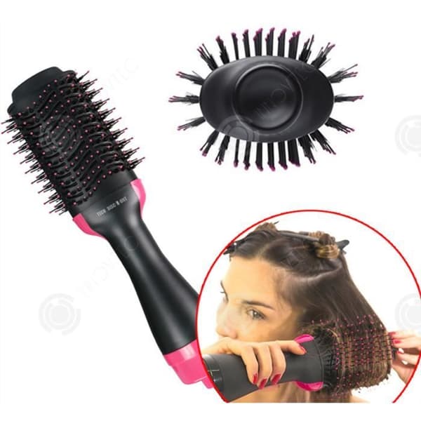 INN® Blowing Black Hair Curler Volumizer och hårtork, 4-i-1 Smooth Curl Jonisk hårstylingborste – elektrisk multifunktion