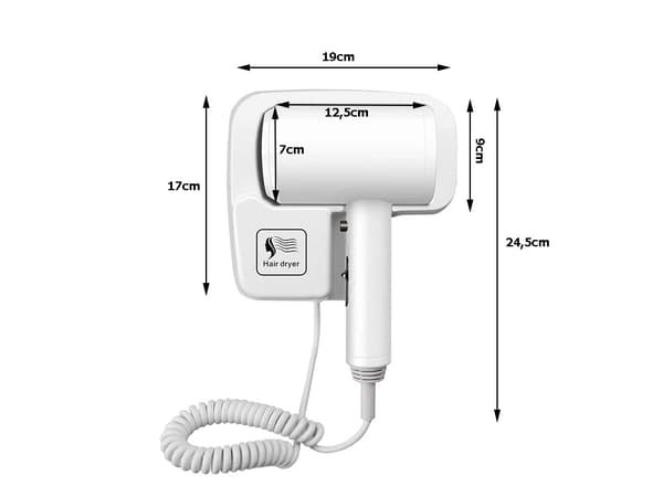 Kraftfull Hårtork 1200W Med Hållare