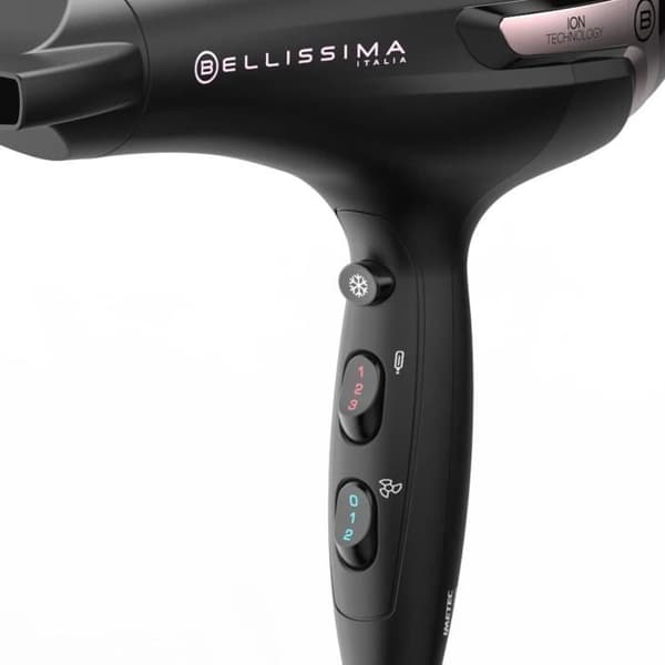 Hårtork - Bellissima - Ionic S9 2300W - För rakt och vågigt hår - 2 hastigheter 3 temperaturer - Koncentrator