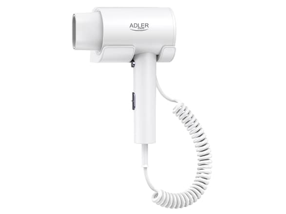 Hårtork Adler AD 2285 white Dryer hotelowa, montowana na ścianie