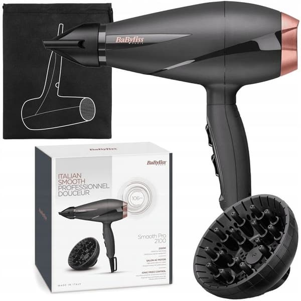 BABYLISS 6709DE IONISERANDE DIFFUSOR HÅRTORK 2100W + SLEEVE