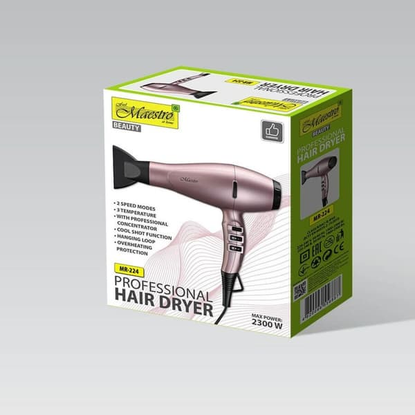 Hårtork Feel Maestro MR-224 Svart 2300 W