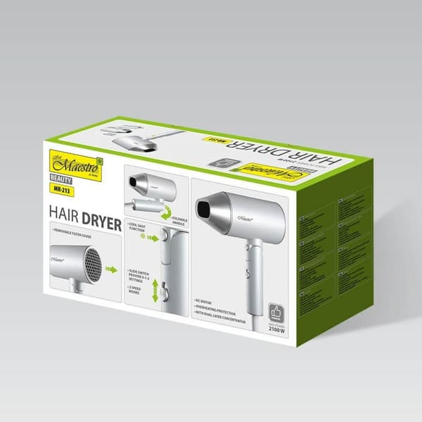 Hårtørrer Feel Maestro MR-213 Sølvfarvet 2100 W
