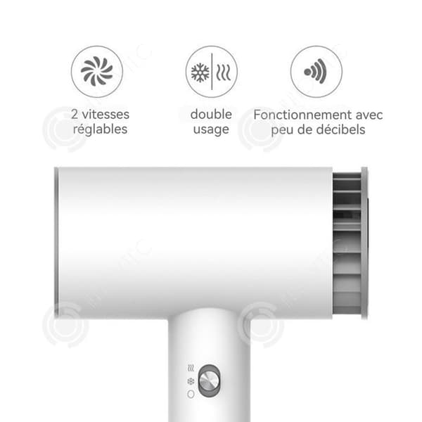 INN Hårfön 500w 2600mAh 2 justerbara hastigheter Varm och kall tillgänglig Höghastighetsmotor Professionell hårfön Vit