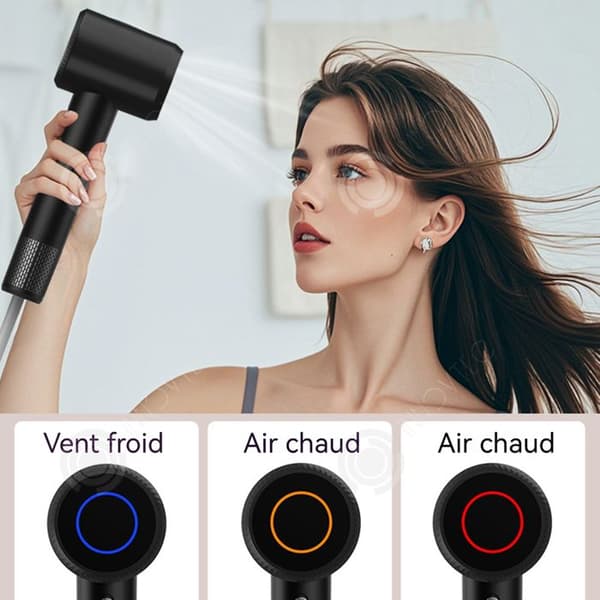 INN Hårfön 1600W 2 hastigheter 3 temperaturinställningar Intelligent temperaturkontroll NTC Iontorrfön