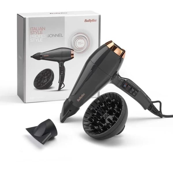 Hårtork - BaByliss - 6719DE Air Pro 2200 - Prestanda, professionell kvalitet, glans - Tillverkad i Italien