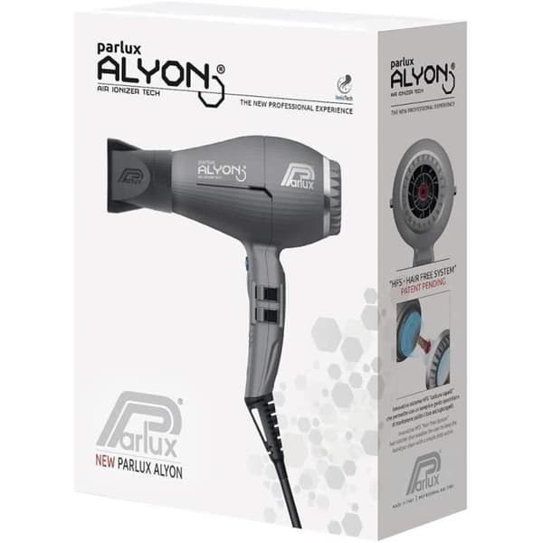 Hårtork - PARLUX - Alyon - Luftflöde 84 m3/h - Luftjonisator - 2250 W - Grå