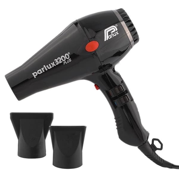 Hårtork - PARLUX 3200 Plus - 1900W - Luftflöde 71m3/h - 4 temperaturer - 2 hastigheter - Svart