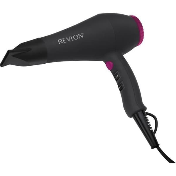 Hårtork - REVLON - RVDR5251E - Perfect Heat - 2000 W - AC motor - 2 hastigheter - Svart / Rosa Svart, Rosa