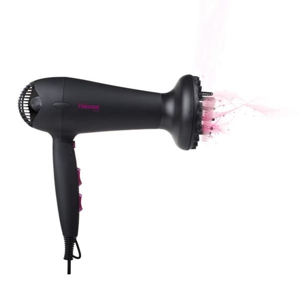 Tristar HD-2358 2000 W svart hårfön - 2 hastigheter - 3 värmeintensiteter - kall luftknapp Svart, Violett