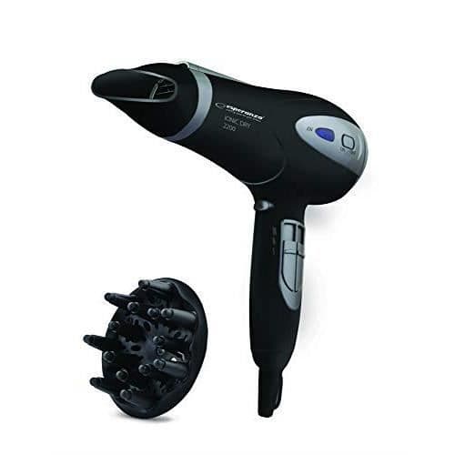 Hårtork - ESPERANZA - ebh005 K - 2200 W - Ionteknologi - Diffuser - Svart