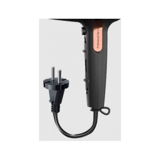 GRUNDIG HD7081 - Infällbar hårfön med sladd - 2100W - Jonisk funktion - Kallluftknapp - 2 hastigheter - 3 temperaturer