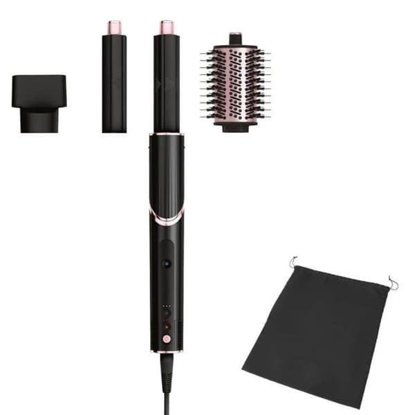 Hårföning och Styler - Shark - FlexStyle - 3-i-1 - Självwrapande Locktång - Svart/Rosa Svart, Rose Gold