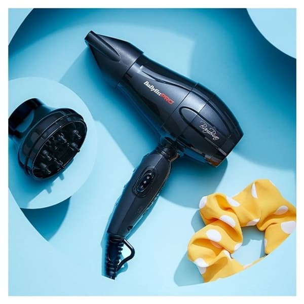 Hårtork - BaByliss PRO - BAB5510E - Resa - Bi-spänning 120-240V - 2 hastigheter och temperaturer