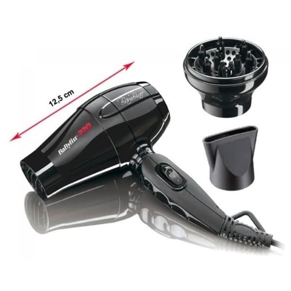 Hårtork - BaByliss PRO - BAB5510E - Resa - Bi-spänning 120-240V - 2 hastigheter och temperaturer