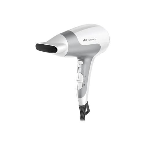 Braun Satin Hair 5 HD 580 PowerPerfection - hårtork Silver, Vit