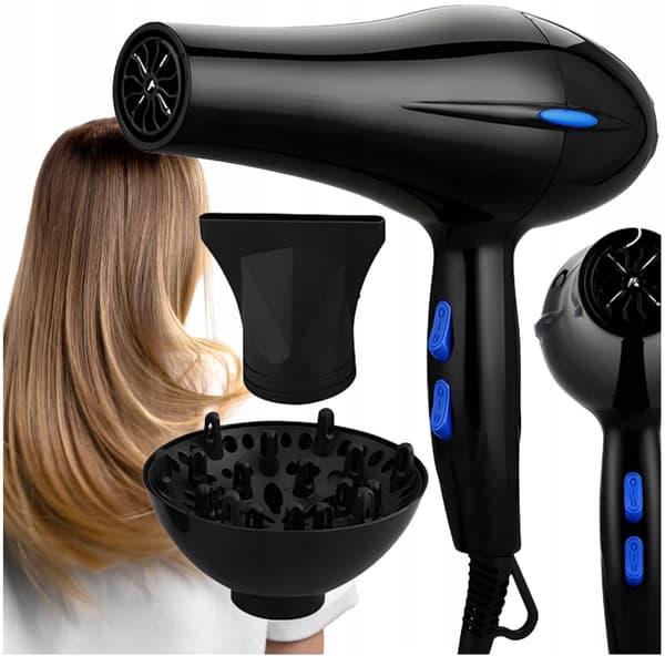 GlamVibe JONISERANDE HÅRTORK MED DIFFUSER PRO 2200W