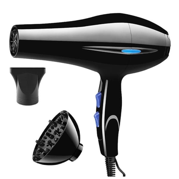 KRAFTFUKTIG HÅRTORK MED DIFFUSER 2200W PRO JONISERANDE