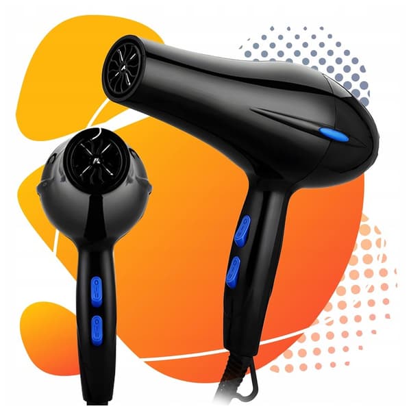 KRAFTFUKTIG HÅRTORK MED DIFFUSER 2200W PRO JONISERANDE