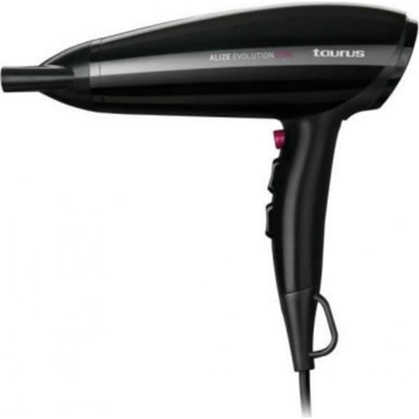 Taurus Alize evolution 2200 hårtork - 2200W - 2 hastigheter - 3 temperaturer - Svart