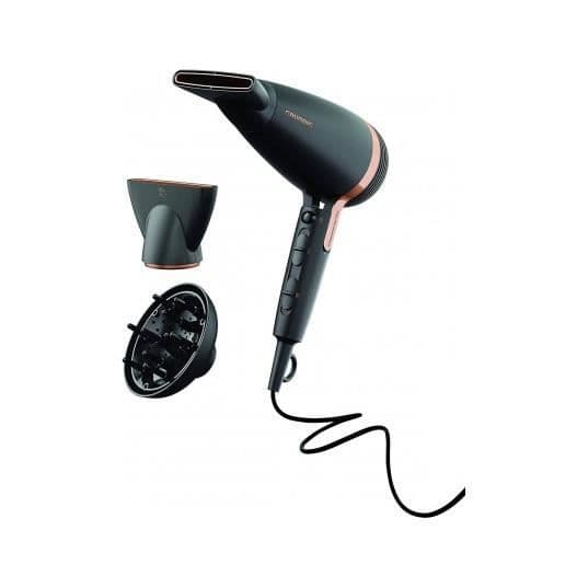 Hårtork - GRUNDIG - HD8080 - 2300 W - Ioni - Kalluftknapp Svart, Rose Gold