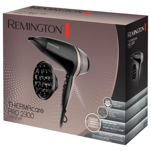 REMINGTON D5715 Thermacare Professional Ionic -hiustenkuivaaja 2300 W, keraaminen grilli, tasainen lämpö