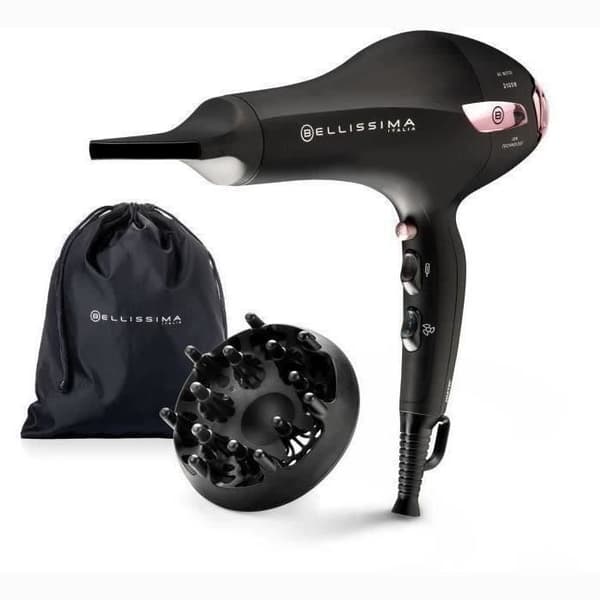 Hårtork - Bellissima - Professional Light Ionic P7 3000 - Koncentrator + Diffuser - 3 snabba torktemperaturer - 2100W
