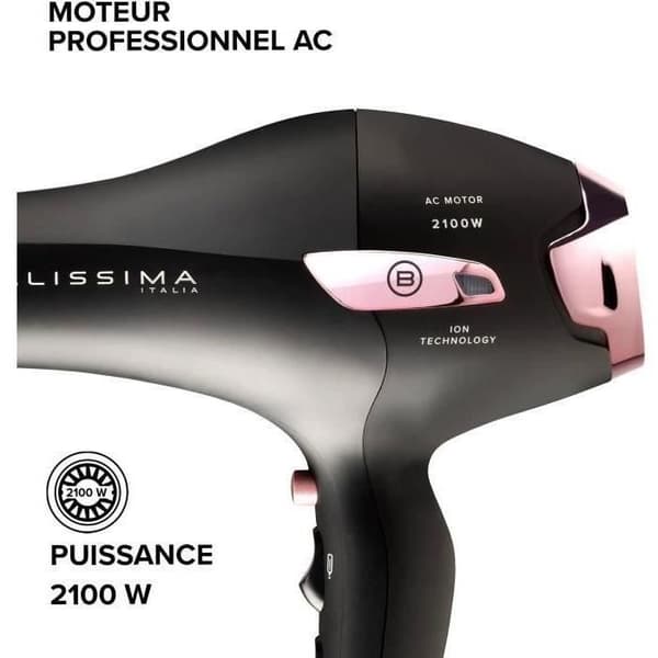 Hårtork - Bellissima - Professional Light Ionic P7 3000 - Koncentrator + Diffuser - 3 snabba torktemperaturer - 2100W