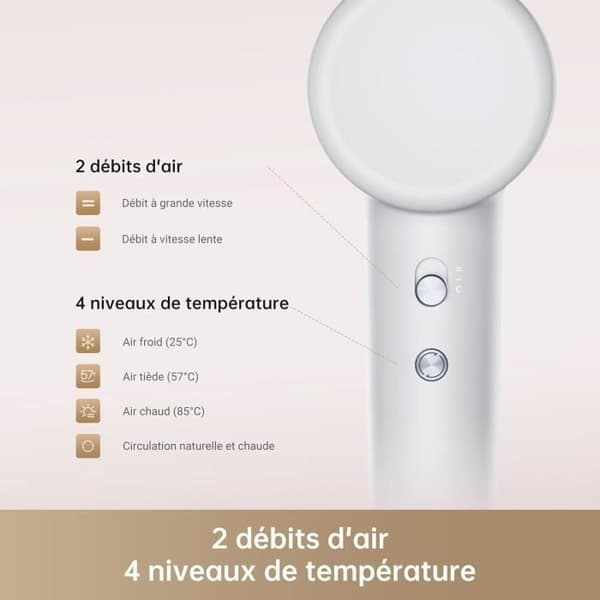 DREAME Hair Gleam hårtork - Tyst - Kompakt - 1600 W